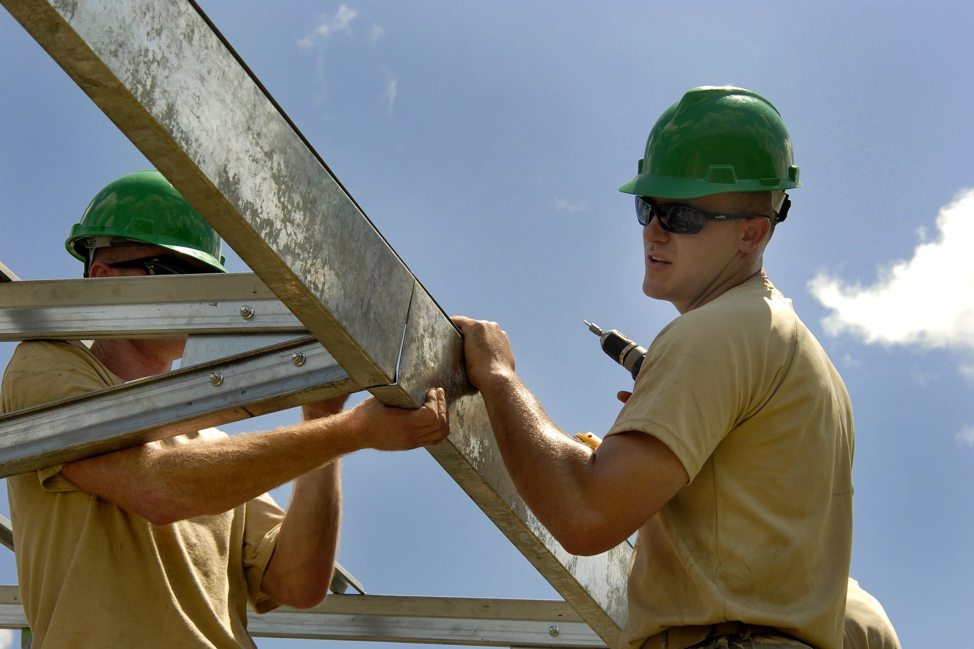 process of steel building construction