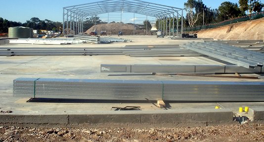 process of steel building construction