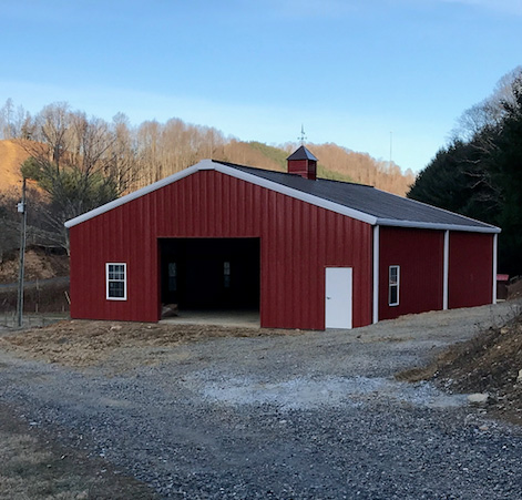 Red Metal Building in Ohio