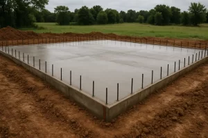 foundation placement for turnkey metal buildings